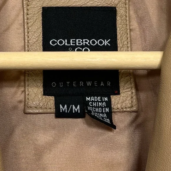Colebrook Tan Leather Jacket Blazer Size M - Picture 4 of 12